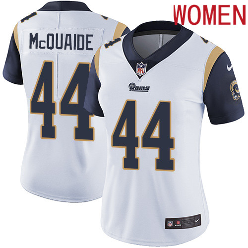 2019 Women Los Angeles Rams #44 McQuaide white Nike Vapor Untouchable Limited NFL Jersey
